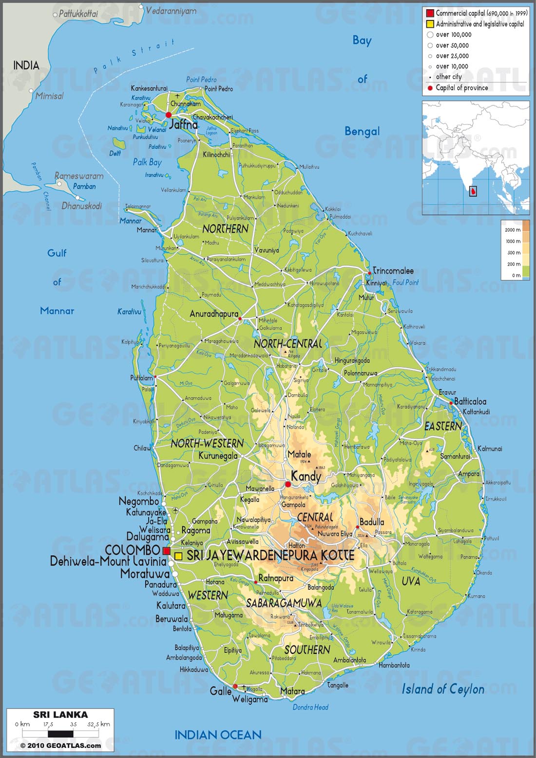 Map of Sri Lanka