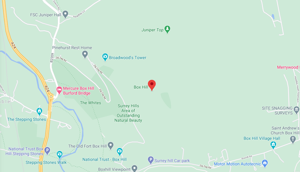 Google Map of Box Hill