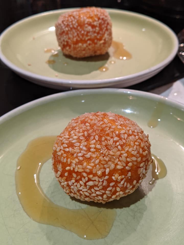 Covid cooking potato coconut sesame balls Malaysian style