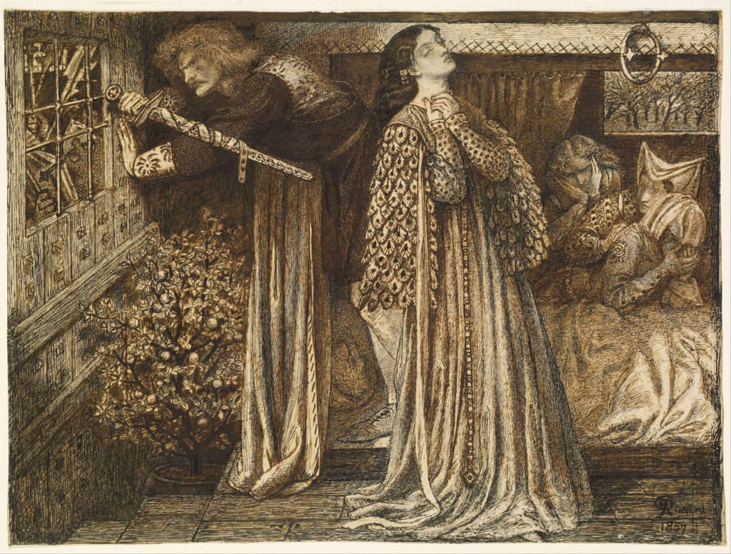 Lancelot in the Queens Chamber by Dante Gabriel Rossetti 