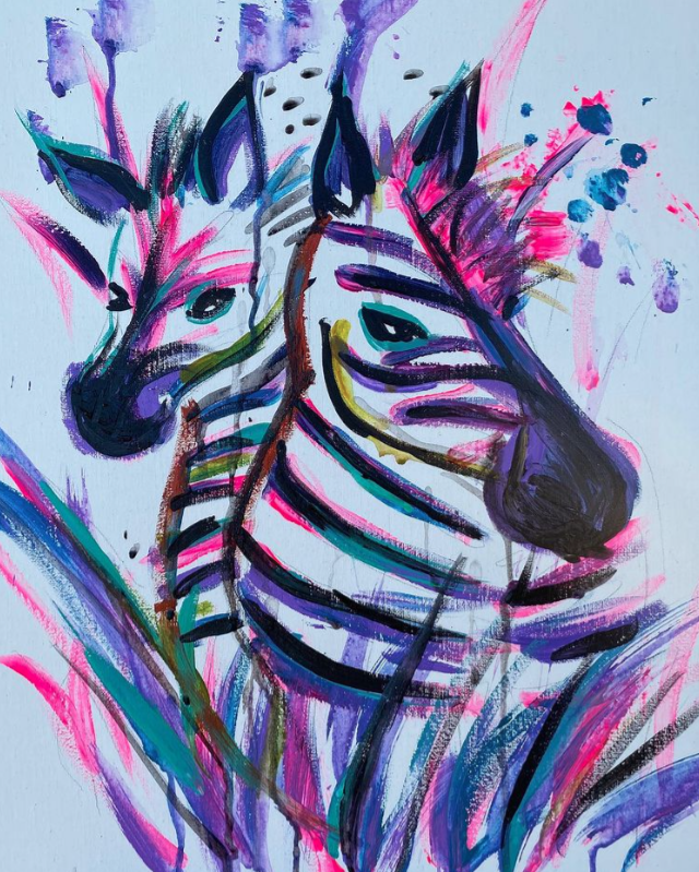 Zebra painting