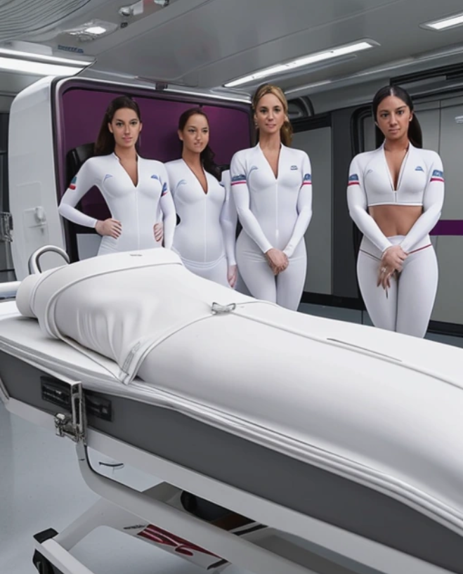 four futuristic nurses