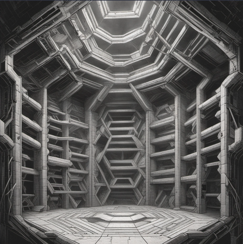 Annihilation chamber (professional AI artist's interpretation)