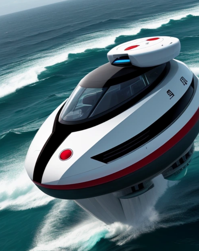 futuristic hovercraft