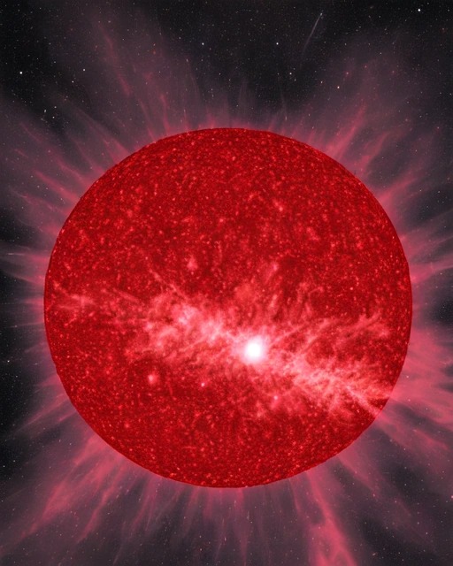 big red star with coronal mass ejections