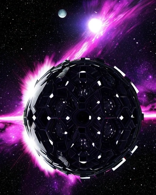 A Dyson Sphere, a structure around a star designed to harness its energy